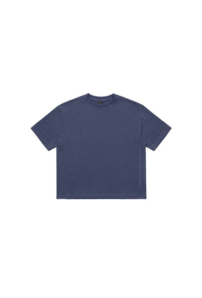 HDEX Baju Korea Olahraga Essential Pigment Short-Cut Sleeve Navy Pria Fitness