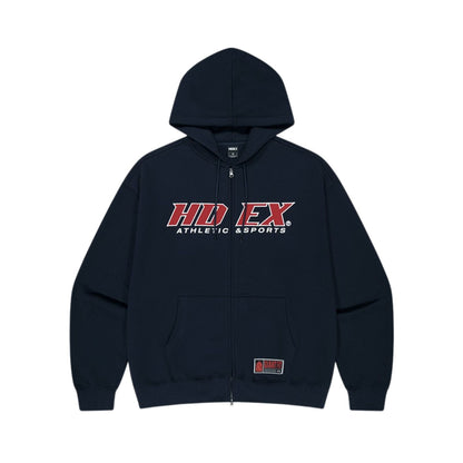HDEX Baju Korea Olahraga Origin Giant Fit Hoodie Zip-Up Navy Pria Fitness