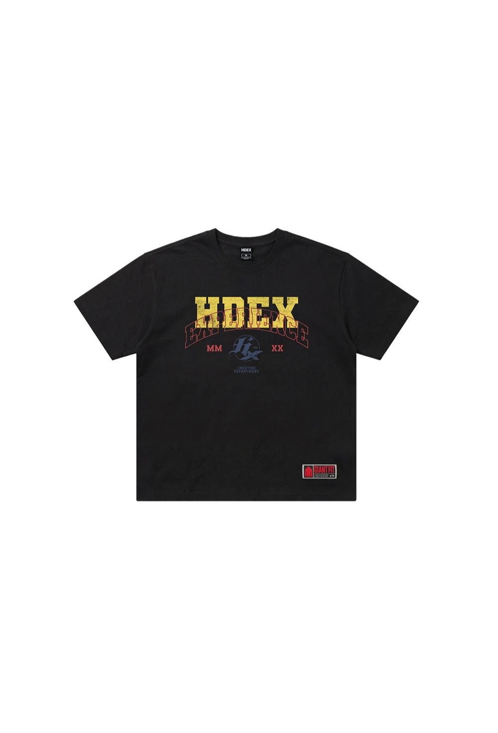 HDEX Baju Korea Olahraga Overlay Giant Fit Black Pria Fitness