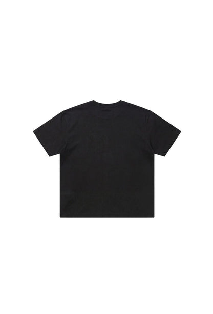 HDEX Baju Korea Olahraga Overlay Giant Fit Black Pria Fitness