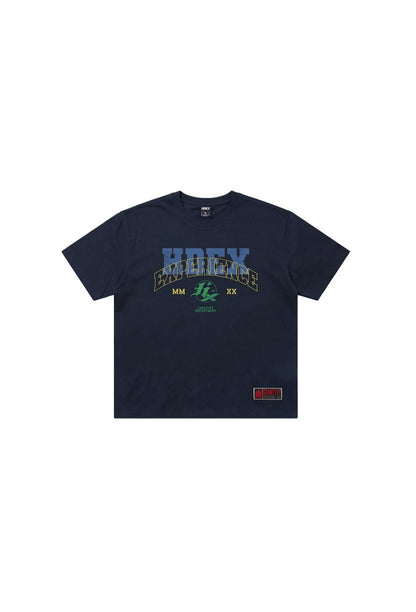 HDEX Baju Korea Olahraga Overlay Giant Fit Navy Pria Fitness