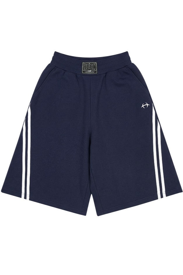 HDEX Celana Korea Olahraga Solid Bermuda Shorts Navy Pria Fitness
