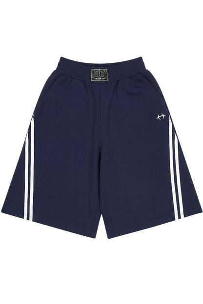 HDEX Celana Korea Olahraga Solid Bermuda Shorts Navy Pria Fitness