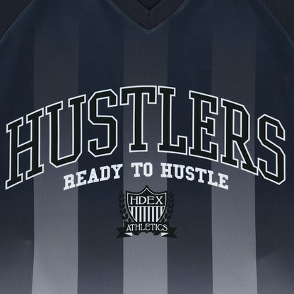 HDEX Baju Korea Olahraga Stripe Jersey Long Sleeve Navy Pria Fitness