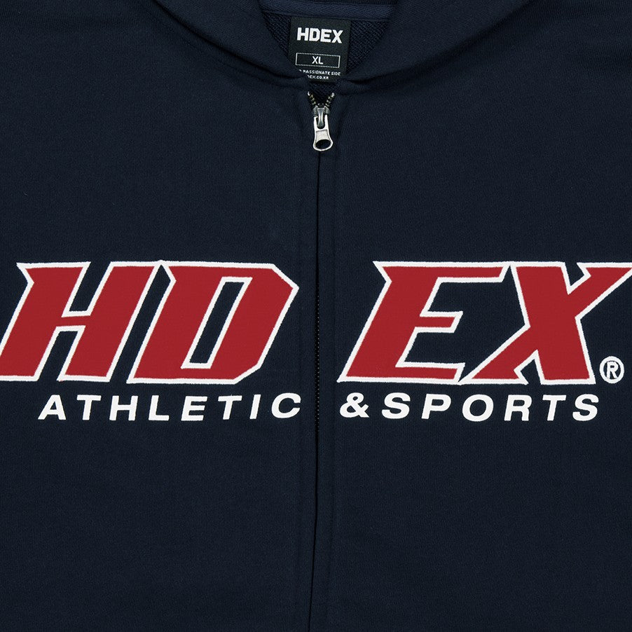 HDEX Baju Korea Olahraga Origin Giant Fit Hoodie Zip-Up Navy Pria Fitness