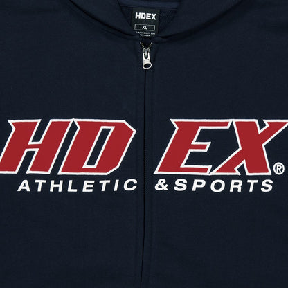 HDEX Baju Korea Olahraga Origin Giant Fit Hoodie Zip-Up Navy Pria Fitness