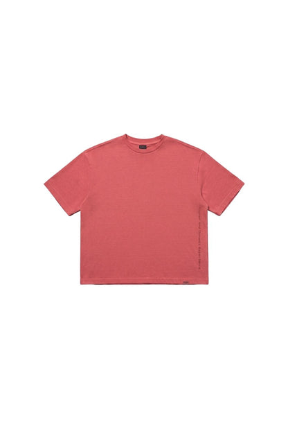 HDEX Baju Korea Olahraga Essential Pigment Short-Cut Sleeve Red Pria Fitness