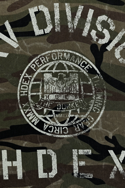 HDEX Jaket Hoodie Korea Olahraga Division Camo Giant Fit Hoodie Khaki Pria Fitness