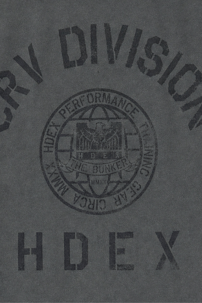 HDEX Baju Korea Olahraga Division Dirty Washed Short Sleeve Charcoal Pria Fitness