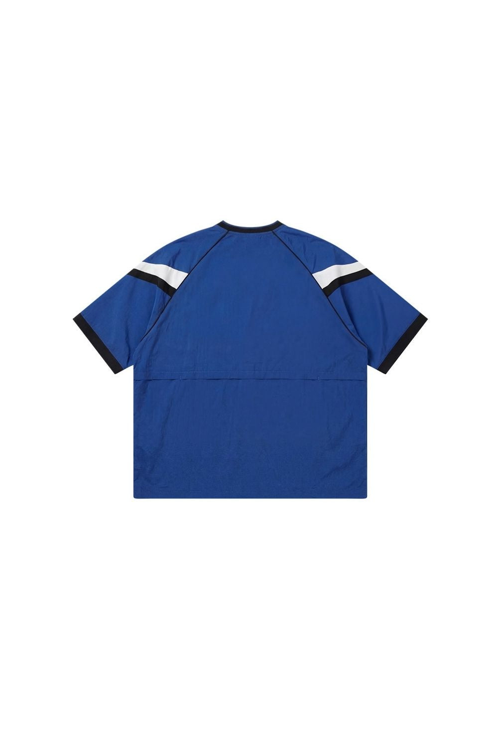 HDEX Baju Korea Olahraga Sporty Color Block Half Jersey Short Sleeve Blue Pria Fitness