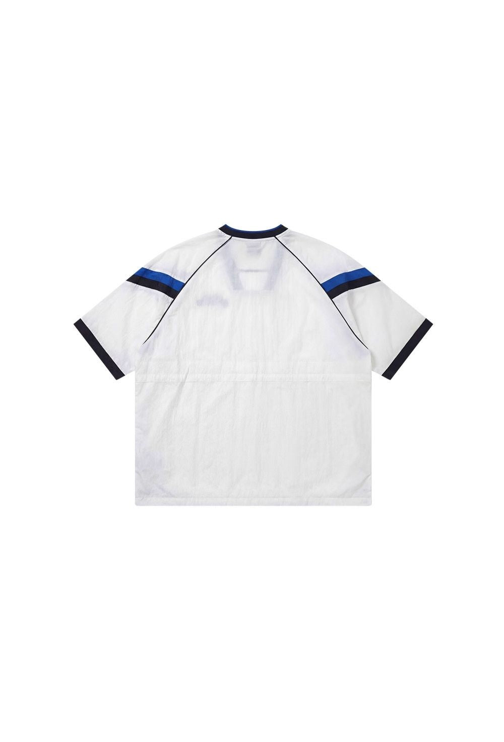 HDEX Baju Korea Olahraga Sporty Color Block Half Jersey Short Sleeve White Pria Fitness