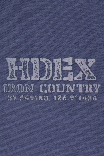 HDEX Baju Korea Olahraga Core Small Logo Pigment Hoodie Navy Jaket Pria Fitness