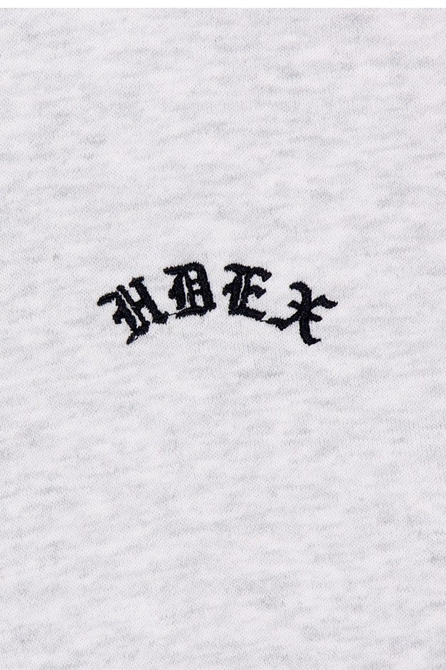 HDEX Baju Korea Olahraga Womens Contrast Stitch Hoodie Zip-Up Melange White Jaket Wanita Fitness