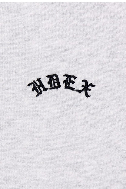 HDEX Baju Korea Olahraga Womens Contrast Stitch Hoodie Zip-Up Melange White Jaket Wanita Fitness