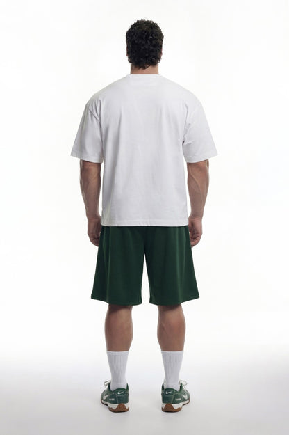 HDEX Baju Korea Olahraga Core Sorona Mesh Short Sleeve White Pria Fitness