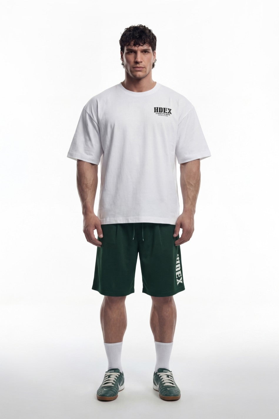 HDEX Baju Korea Olahraga Core Sorona Mesh Short Sleeve White Pria Fitness