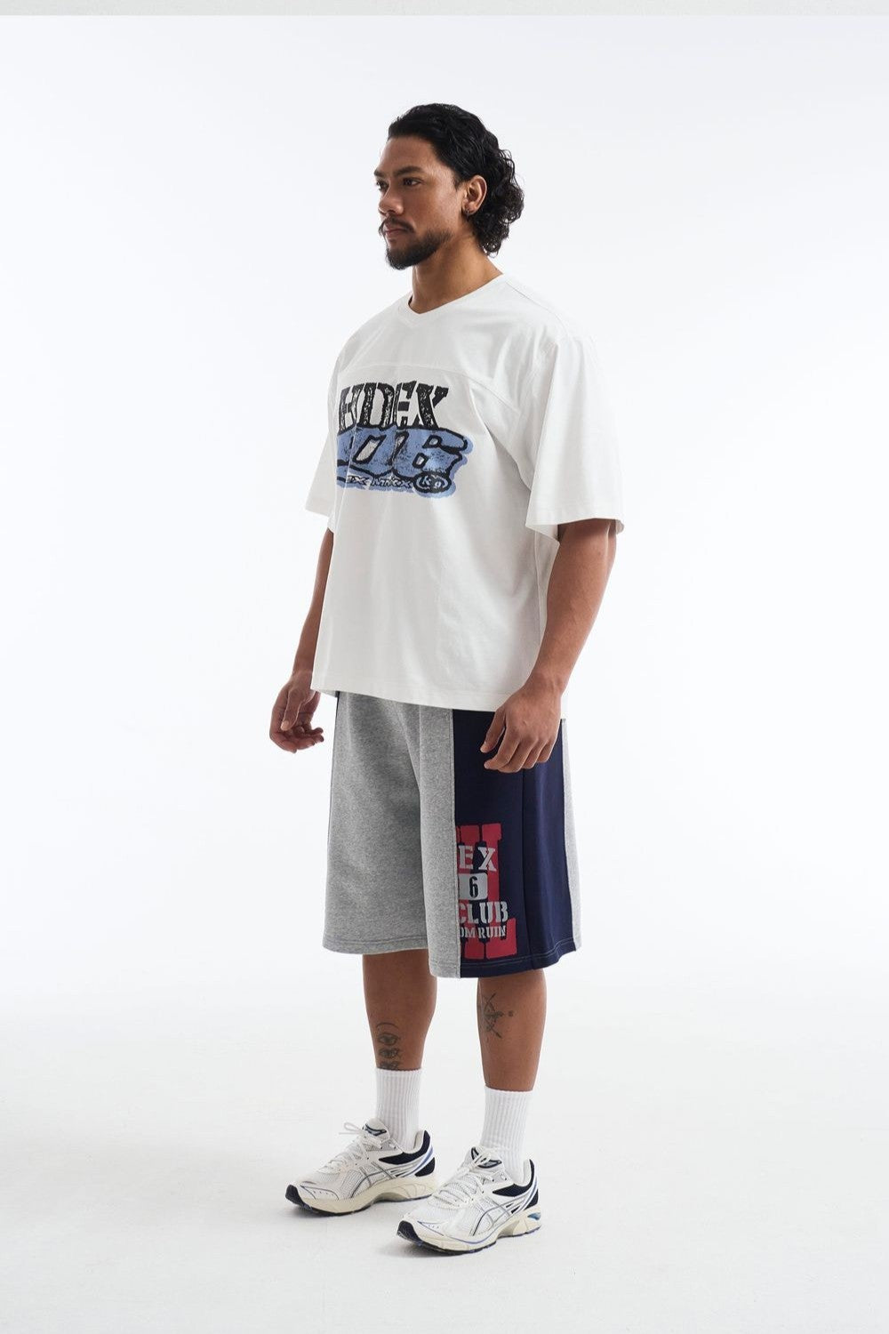 HDEX Baju Korea Olahraga Core Combi Sorona Mesh Short Sleeve White