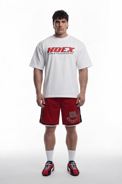 HDEX Baju Korea Olahraga Origin Short Sleeve White Pria Fitness