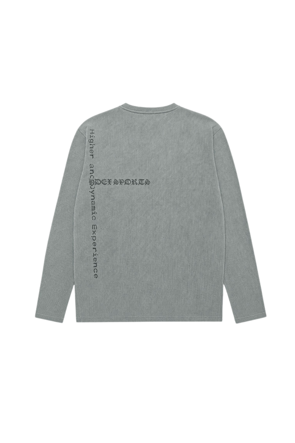 HDEX Baju Korea Olahraga Old Legacy Waffle Henley Neck Long Sleeve Gray Pria Fitness