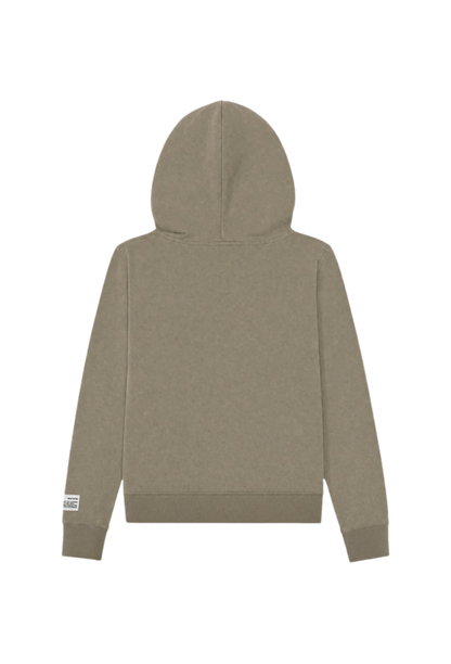 HDEX Jaket Korea Olahraga Move Cotton Slim Hoodie Zip-Up W Sand Beige Wanita Fitness