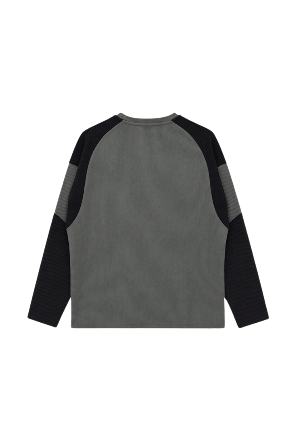 HDEX Baju Korea Olahraga Division Waffle Curved Long Sleeve Charcoal Pria Fitness