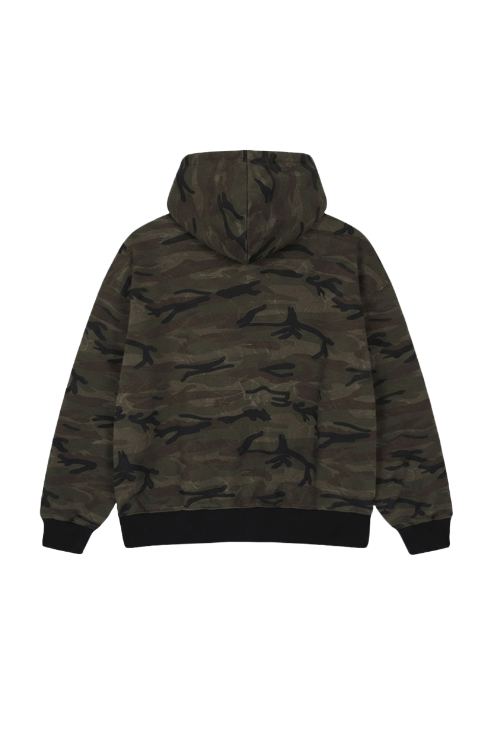 HDEX Jaket Hoodie Korea Olahraga Division Camo Giant Fit Hoodie Khaki Pria Fitness