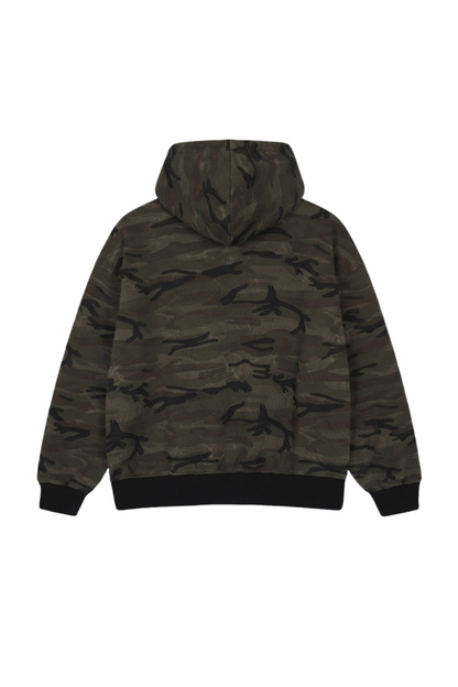HDEX Jaket Hoodie Korea Olahraga Division Camo Giant Fit Hoodie Khaki Pria Fitness