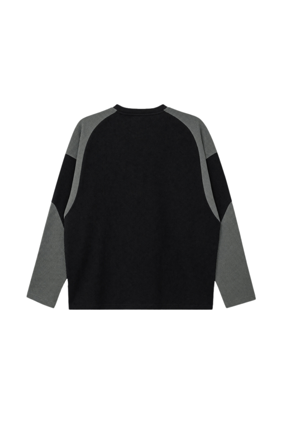 HDEX Baju Korea Olahraga Division Waffle Curved Long Sleeve Black Pria Fitness