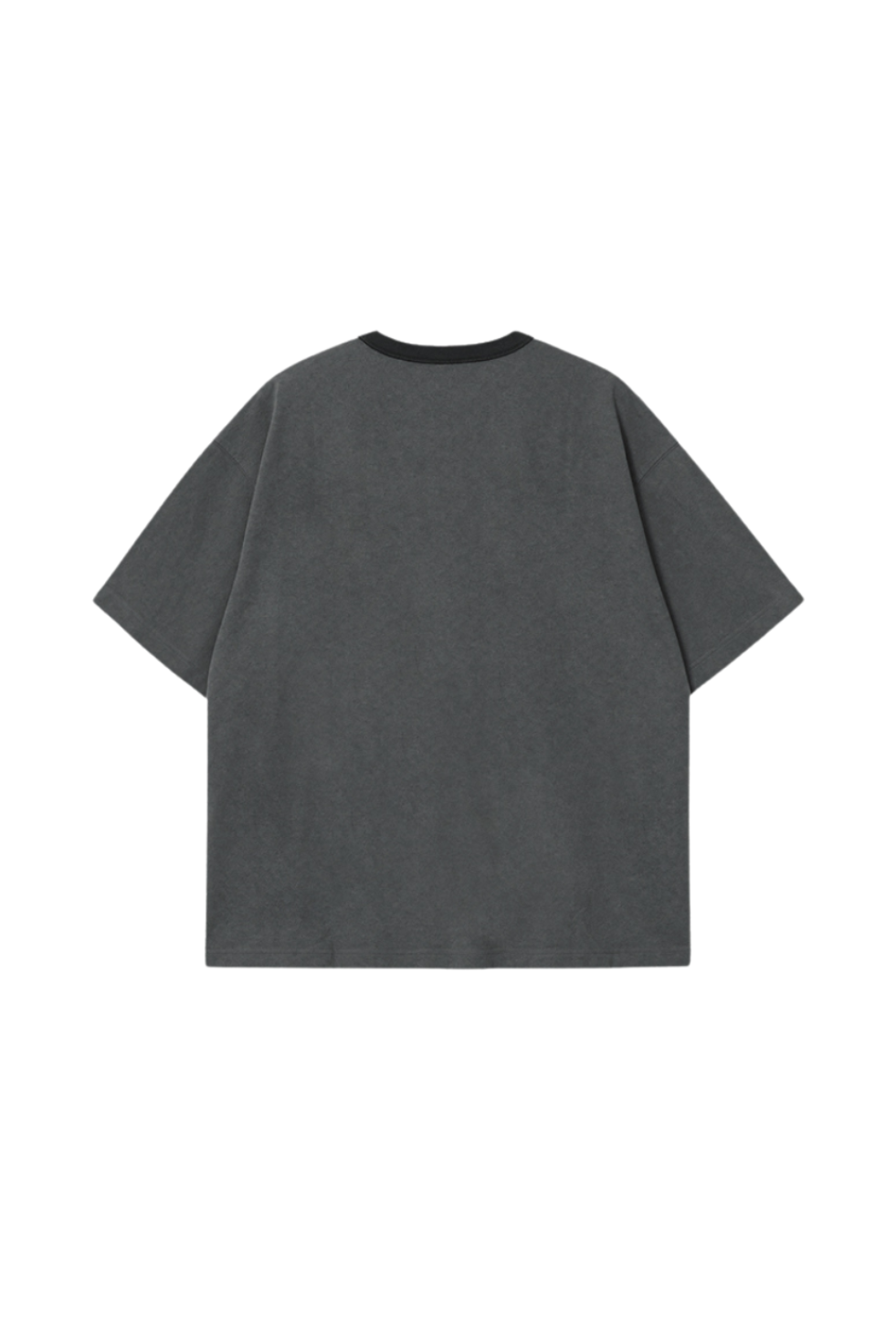 HDEX Baju Korea Olahraga Division Dirty Washed Short Sleeve Charcoal Pria Fitness