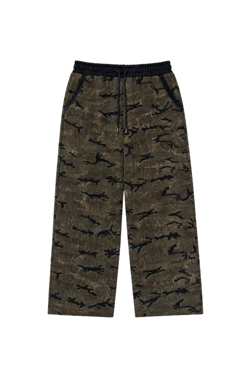 HDEX Celana Korea Olahraga Division Camo Sweatpants Khaki Pria Fitness
