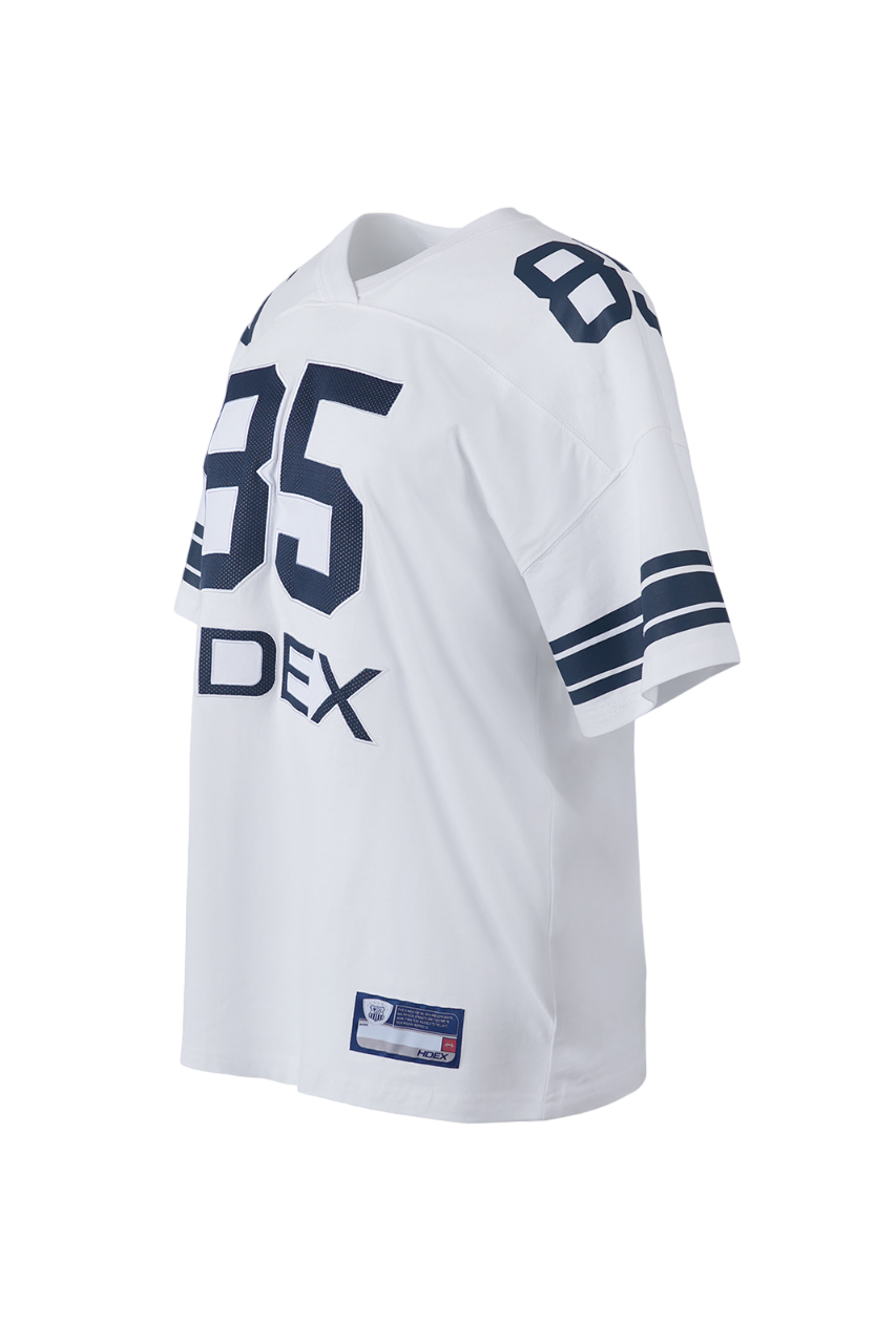 HDEX Womens Over Size Football Short Sleeve White