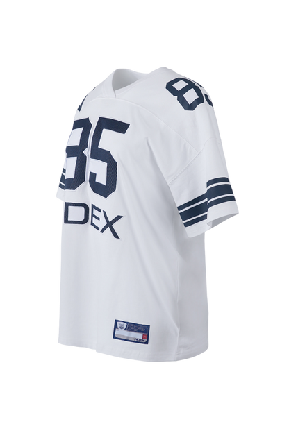 HDEX Womens Over Size Football Short Sleeve White