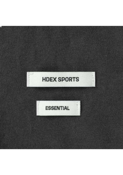 HDEX Baju Korea Olahraga Essential Modal 2 Label Long Sleeve Charcoal Wanita Fitness
