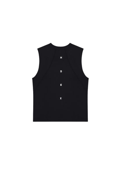 HDEX Baju Korea Olahraga Active Matches Regular Fit Sleeveless Black Pria Fitness