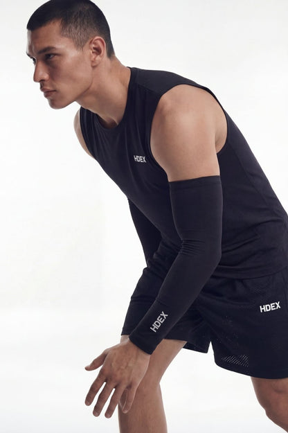 HDEX Baju Korea Olahraga Active Matches Regular Fit Sleeveless Black Pria Fitness