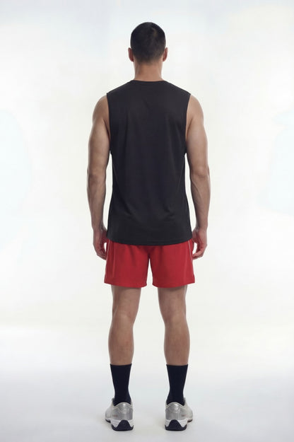 HDEX Baju Korea Olahraga Active Cutline Sleeveless Black Pria Fitness