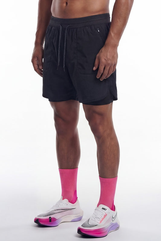 HDEX Celana Korea Olahraga Assist 2-in-1 Ripstop Shorts Black Pria Fitness