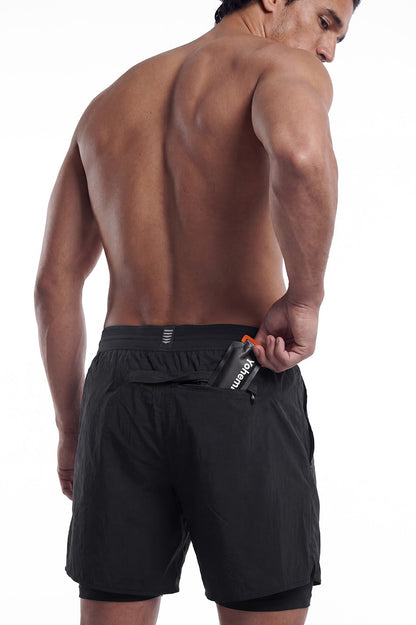 HDEX Celana Korea Olahraga Assist 2-in-1 Ripstop Shorts Black Pria Fitness