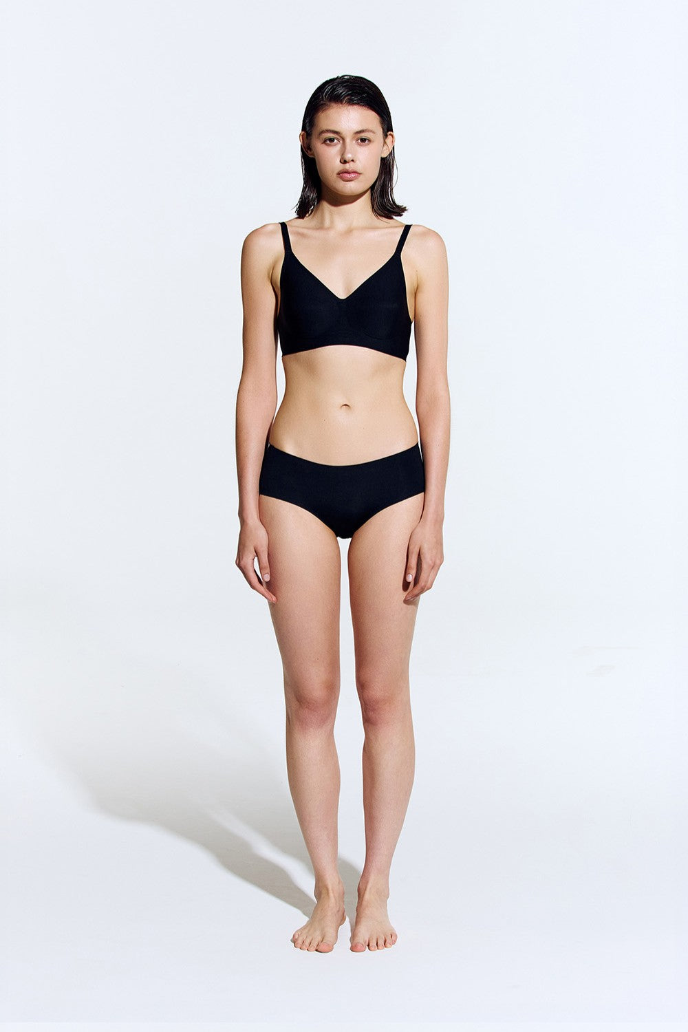 HDEX Pakaian Dalam Korea Seamless Slim-Up Bra Black Wanita