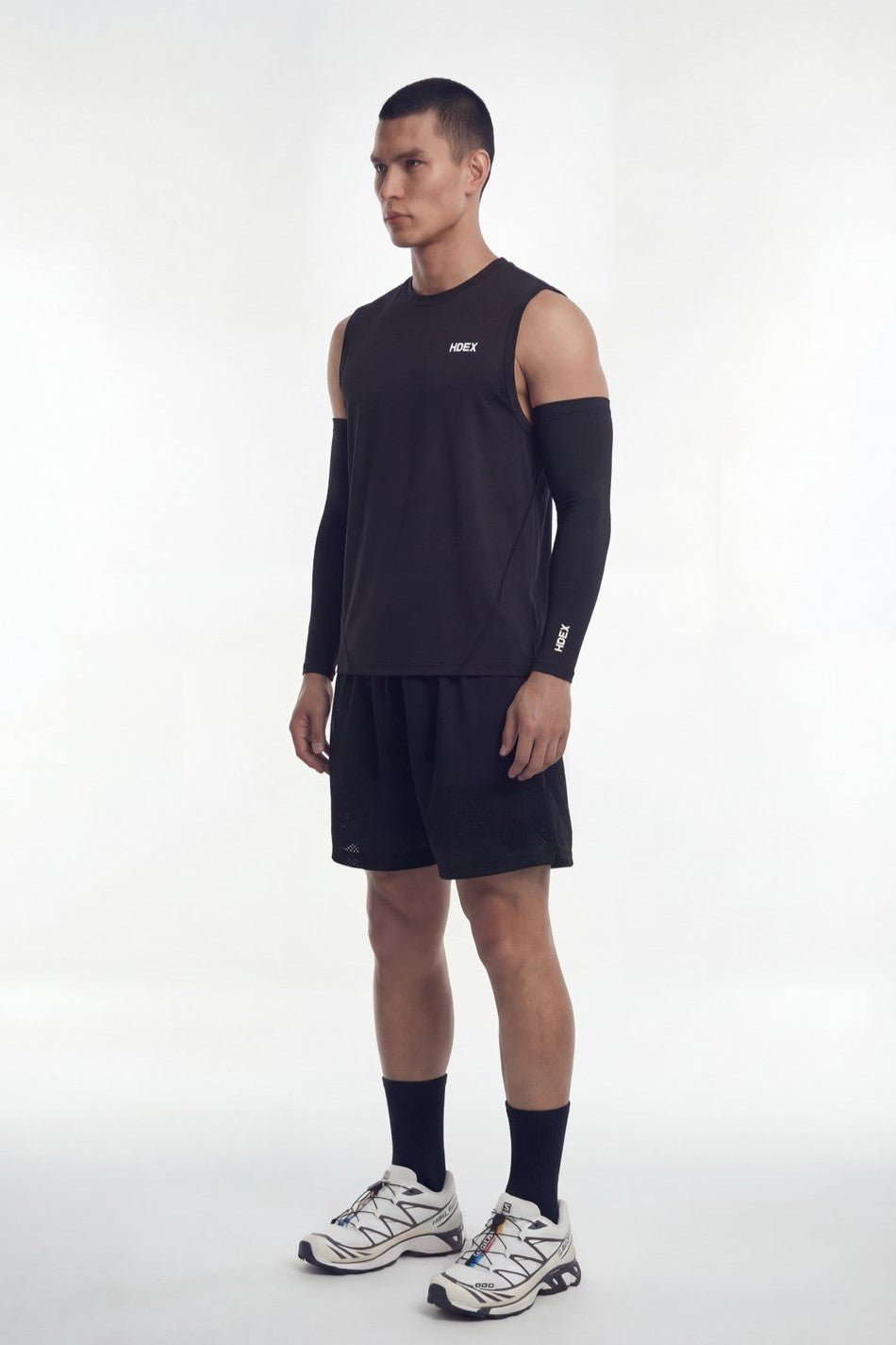 HDEX Baju Korea Olahraga Active Matches Regular Fit Sleeveless Black Pria Fitness