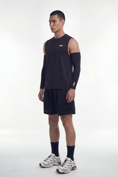 HDEX Baju Korea Olahraga Active Matches Regular Fit Sleeveless Black Pria Fitness