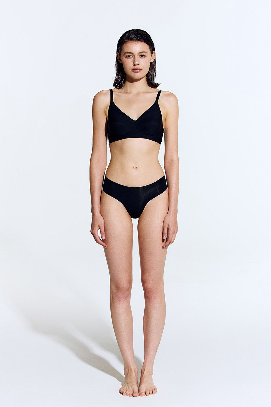 HDEX Pakaian Dalam Korea Seamless Slim-Up Cutting Panties Black Wanita