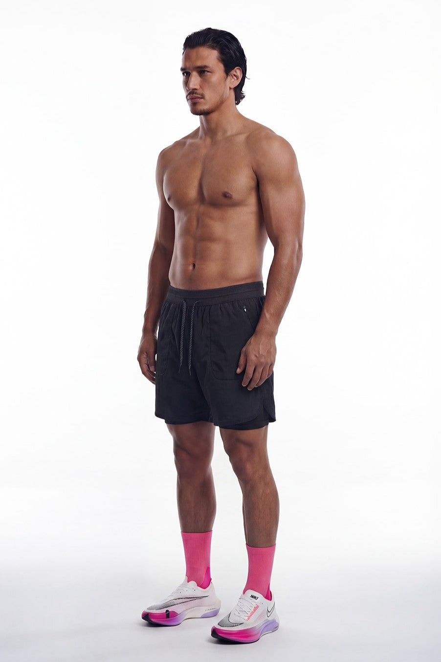 HDEX Celana Korea Olahraga Assist 2-in-1 Ripstop Shorts Black Pria Fitness