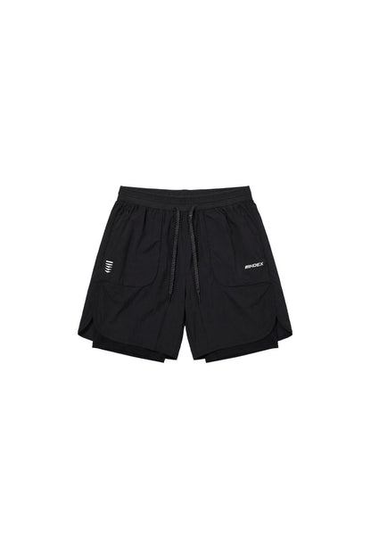 HDEX Celana Korea Olahraga Assist 2-in-1 Ripstop Shorts Black Pria Fitness