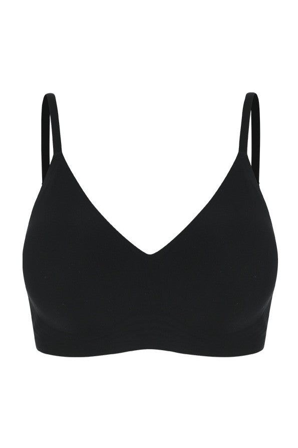 HDEX Pakaian Dalam Korea Seamless Slim-Up Bra Black Wanita