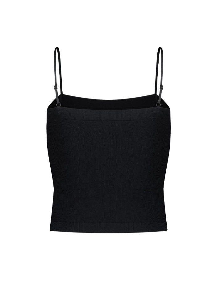 HDEX Pakaian Dalam Korea Cotton Modal Light Crop Bra Top Black Wanita