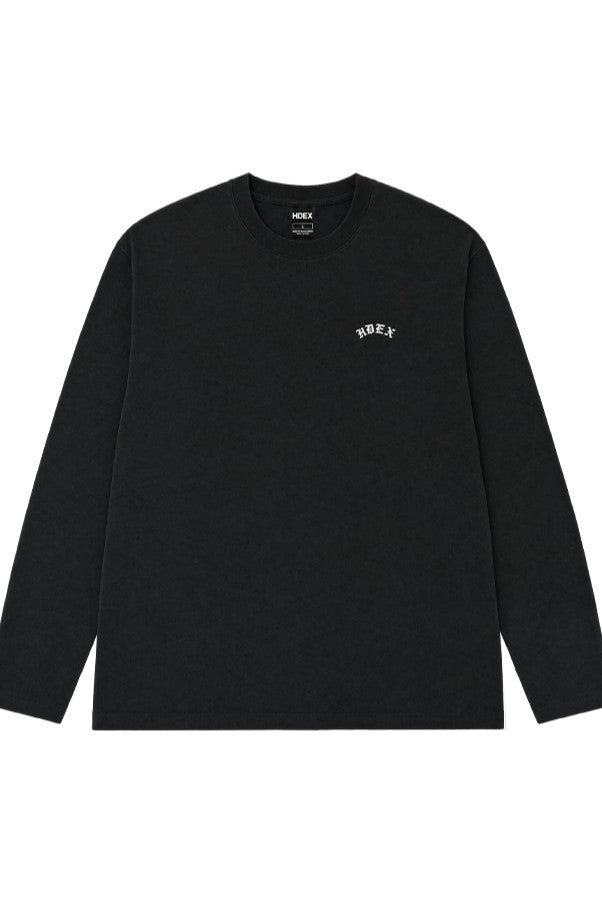 HDEX Baju Korea Olahraga Natural Body Fit Long Sleeve Black Pria Fitness