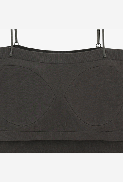 HDEX Pakaian Dalam Korea Cotton Modal Light Crop Bra Top Black Wanita