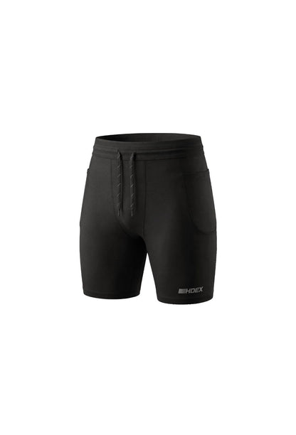 HDEX Celana Korea Olahraga Assist Mesh Pocket Biker Shorts Black Pria Fitness