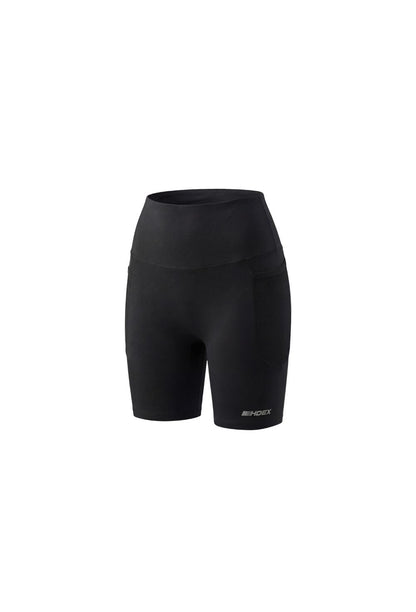 HDEX Celana Korea Olahraga Assist Mesh Pocket Biker Shorts W Black Wanita Fitness